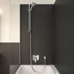 Hansgrohe Logis Concealed Single Lever Manual Bath Mixer with Backflow Prevention - 71407000 -Showers Shop 71407000 D1 460