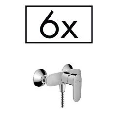 Hansgrohe Pack of 6 Vernis Blend Exposed Single Lever Shower Mixer - Chrome - 71647000