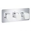 JTP Axel Twin Outlet Thermostatic Concealed Shower Valve Horizontal with Matt White Handles -Showers Shop 74693MWH P 1