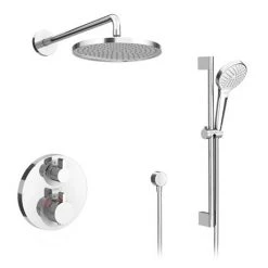 Hansgrohe Ecostat S Round Complete Shower Set with Shower Slider Rail Kit -Showers Shop 88102001 n d1 460