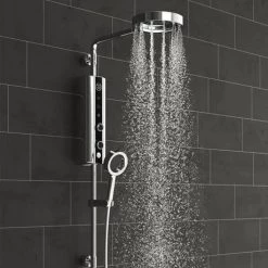 AQUAS Indulge Touch Inline X-Jet 9.5KW Chrome Electric Shower - A000393 -Showers Shop A000393 d6 460