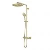 AQUAS Turbo 110 Thermostatic Shower System - Brushed Brass -Showers Shop A000527 P