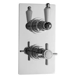 Ultra Traditional Beaumont Twin Thermostatic Shower Valve - Chrome - A3050