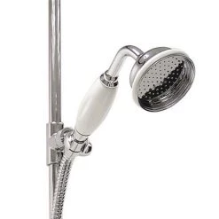 Hudson Reed Twin Shower Valve with Victorian Grand Rigid Riser Kit - Chrome -Showers Shop A3099 AM312 new d32 375