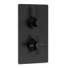 Hudson Reed Tec Pura Twin Concealed Thermostatic Shower Valve - Matt Black - A4003V -Showers Shop A4003V m