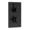 Hudson Reed Tec Pura Concealed Twin Shower Valve with Built-in Diverter - Matt Black - A4007 -Showers Shop A4007 m