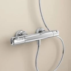 Ideal Standard Ceratherm T50 Exposed Thermostatic Bar Shower Mixer - A7216AA -Showers Shop A7216AA D4 460