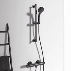 Ideal Standard Silk Black Ceratherm T25 Exposed Thermostatic Shower System - A7569XG -Showers Shop A7569XG D1 460