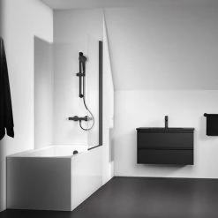 Ideal Standard Silk Black Ceratherm T25 Exposed Thermostatic Shower System - A7569XG -Showers Shop A7569XG D2 460