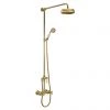 Hudson Reed Brushed Brass Thermostatic Shower Valve & Rigid Riser Kit - A8117 -Showers Shop A8117 P