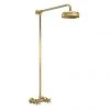 Hudson Reed Brushed Brass Thermostatic Shower Valve with Rigid Riser & Fixed Head - A8118 -Showers Shop A8118 P