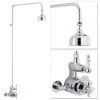 Traditional Twin Exposed Shower Valve & Rigid Riser Kit w 4" Apron Fixed Shower -Showers Shop AG302 JTY027 nw p