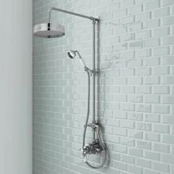 Nuie Traditional Luxury Rigid Riser Kit with Diverter & Dual Exposed Shower Valve -Showers Shop AM318 ITY309 detail1 460