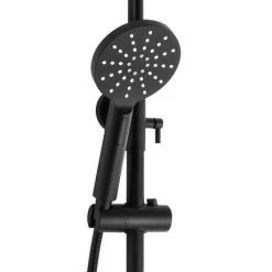 BagnoDesign Aquaeco Conrad Matt Black Thermostatic Shower Mixer -Showers Shop AQM CND T514 MB D2 460