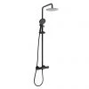 BagnoDesign Aquaeco Conrad Matt Black Thermostatic Shower Mixer