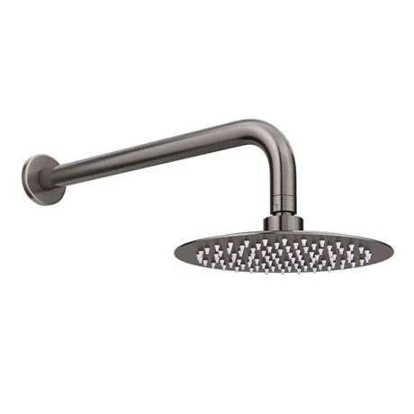 Arezzo Gunmetal Grey Concealed Individual Stop Tap + Thermostatic Control Valve with Wall Mounted Shower Head 5 Arezzo Gunmetal Grey Concealed Individual Stop Tap + Thermostatic Control Valve with Wall Mounted Shower Head - Image 3