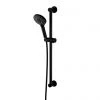 Arezzo Matt Black Round Slide Rail Kit with Multi-Function Shower Handset -Showers Shop ARZSRMB p