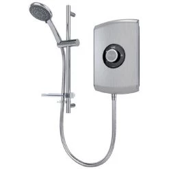 Triton Amore 9.5kW Electric Shower - Brushed Steel - ASPAMO9BRSTL
