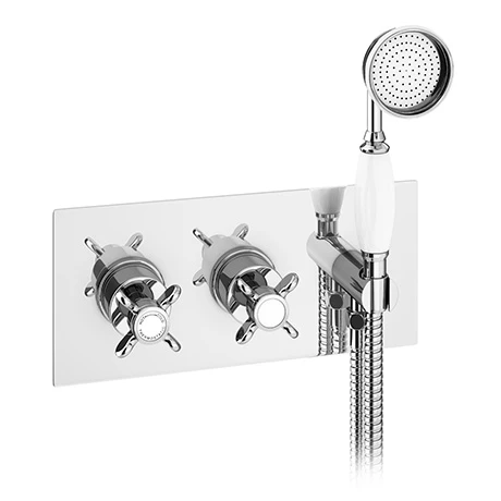 Astoria Traditional Concealed Thermostatic 2-Way Shower Valve with Handset 3 Astoria Traditional Concealed Thermostatic 2-Way Shower Valve with Handset