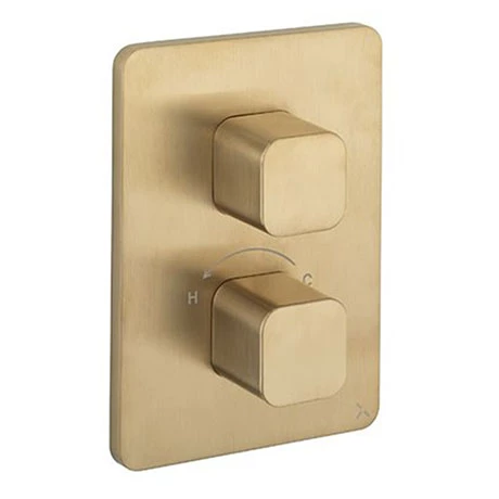 Crosswater - Atoll/Glide II/Marvel Crossbox 3 Outlet Trim & Levers - Brushed Brass 3 Crosswater - Atoll/Glide II/Marvel Crossbox 3 Outlet Trim & Levers - Brushed Brass