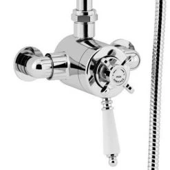 Heritage Avenbury Exposed Shower with Deluxe Fixed Riser Kit & Diverter to Handset - AVEDUAL01 -Showers Shop AVEDUAL01 D4 460