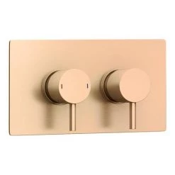 Arezzo Brushed Bronze Round Modern Twin Concealed Shower Valve with Diverter 8 Arezzo Brushed Bronze Round Modern Twin Concealed Shower Valve with Diverter -Showers Shop AVLVBRZ2 d3 460