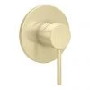 Arezzo Brushed Brass Round Concealed Manual Shower Valve 1 Arezzo Brushed Brass Round Concealed Manual Shower Valve -Showers Shop AZBBMSV n p