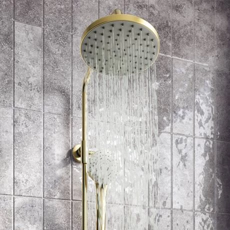 Arezzo Round Thermostatic Shower - Brushed Brass 5 Arezzo Round Thermostatic Shower - Brushed Brass - Image 3
