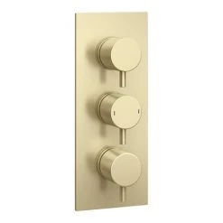 Arezzo Brushed Brass Round Thermostatic Shower Pack with 300mm Ceiling Mounted Head + Handset 12 Arezzo Brushed Brass Round Thermostatic Shower Pack with 300mm Ceiling Mounted Head + Handset -Showers Shop AZBBSPK5 detail1 460