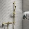 Arezzo Brushed Brass Round Bar Shower Valve incl. Slide Rail Kit with Pencil Handset 2 Arezzo Brushed Brass Round Bar Shower Valve incl. Slide Rail Kit with Pencil Handset -Showers Shop AZBVP80BB n p