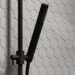 Arezzo Matt Black Round Bar Shower Valve incl. Slide Rail Kit with Pencil Handset 11 Arezzo Matt Black Round Bar Shower Valve incl. Slide Rail Kit with Pencil Handset -Showers Shop AZBVP80MB d4 460