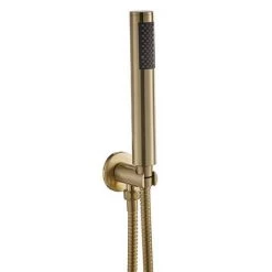 Arezzo Fluted Brushed Brass Round Thermostatic Shower Pack with Head + Handset -Showers Shop AZFR2BBPK d3a 460