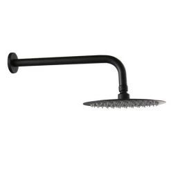 Arezzo Fluted Matt Black Round Shower Package with Concealed Valve + Head -Showers Shop AZFR2MBPK d1a 460