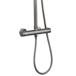 Arezzo Round Thermostatic Shower - Gunmetal Grey 7 Arezzo Round Thermostatic Shower - Gunmetal Grey -Showers Shop AZGMRD3 n d2 460