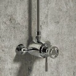 Arezzo Chrome Industrial Style Exposed Dual Shower Valve -Showers Shop AZISDUALE new d2 460