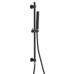 Arezzo Matt Black Slide Rail Kit w. Handset and Integrated Wall Outlet