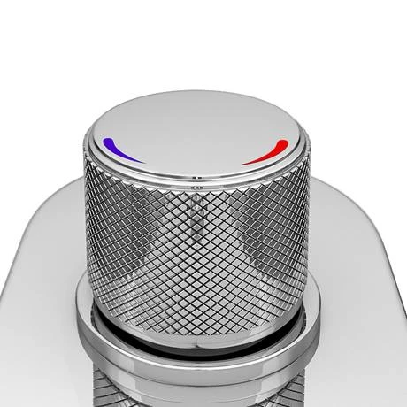 Arezzo Chrome Industrial Style Push Button Shower Valve with Diverter, Handset, Fixed Shower Head + 4 Body Jets 5 Arezzo Chrome Industrial Style Push Button Shower Valve with Diverter, Handset, Fixed Shower Head + 4 Body Jets - Image 3