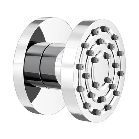 Arezzo Chrome Industrial Style Push Button Shower Valve with Diverter, Handset, Fixed Shower Head + 4 Body Jets 7 Arezzo Chrome Industrial Style Push Button Shower Valve with Diverter, Handset, Fixed Shower Head + 4 Body Jets - Image 5