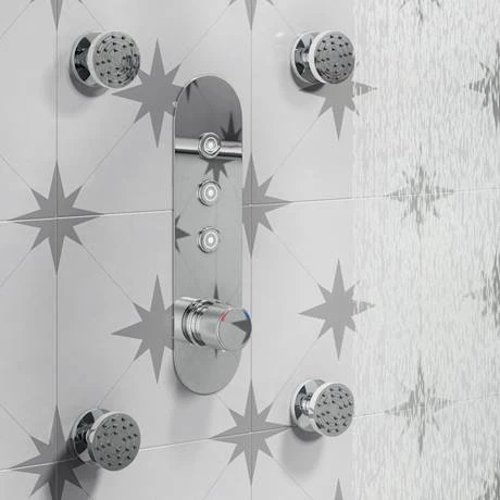 Arezzo Chrome Industrial Style Push Button Shower Valve (3 Outlets) 7 Arezzo Chrome Industrial Style Push Button Shower Valve (3 Outlets) - Image 5