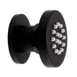 Arezzo Matt Black Industrial Style Push Button Shower Valve with Diverter, Handset, Fixed Shower Head + 4 Body Jets -Showers Shop AZPB03RMBPK D4 460