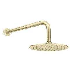 Arezzo Brushed Brass Push-Button Shower with Handset + Rainfall Shower Head 12 Arezzo Brushed Brass Push-Button Shower with Handset + Rainfall Shower Head -Showers Shop AZPB2RBBPK d4 460