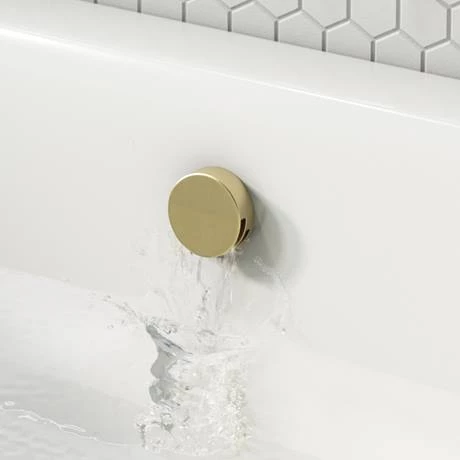 Arezzo Round Brushed Brass 2 Outlet Shower System (Fixed Shower Head + Overflow Bath Filler) 8 Arezzo Round Brushed Brass 2 Outlet Shower System (Fixed Shower Head + Overflow Bath Filler) - Image 6