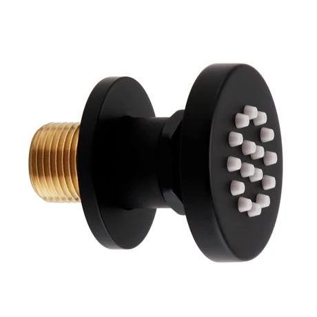 Arezzo Matt Black Round Concealed Triple Shower Valve with Diverter, Handset, Fixed Shower Head + 4 Body Jets 5 Arezzo Matt Black Round Concealed Triple Shower Valve with Diverter, Handset, Fixed Shower Head + 4 Body Jets - Image 3