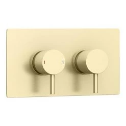 Arezzo Brushed Brass Round Shower System with Diverter, Fixed Shower Head + 4 Body Jets -Showers Shop AZRDSV4BJBB d5 460