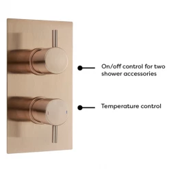 Arezzo Rose Gold Round Modern Twin Concealed Shower Valve with Diverter 11 Arezzo Rose Gold Round Modern Twin Concealed Shower Valve with Diverter -Showers Shop AZRGSVD new d3 460