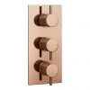 Arezzo Rose Gold Round Modern Triple Concealed Shower Valve 1 Arezzo Rose Gold Round Modern Triple Concealed Shower Valve -Showers Shop AZRGTSV n p