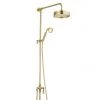 Arezzo Brushed Brass Rigid Riser Kit with Shower Head, Handshower & Diverter -Showers Shop AZRR03BB l 670