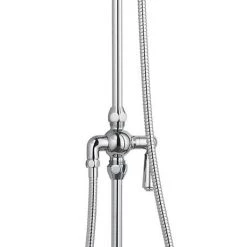 Arezzo Chrome Rigid Riser Kit with Shower Head, Handshower & Diverter -Showers Shop AZRR03CH d3 460