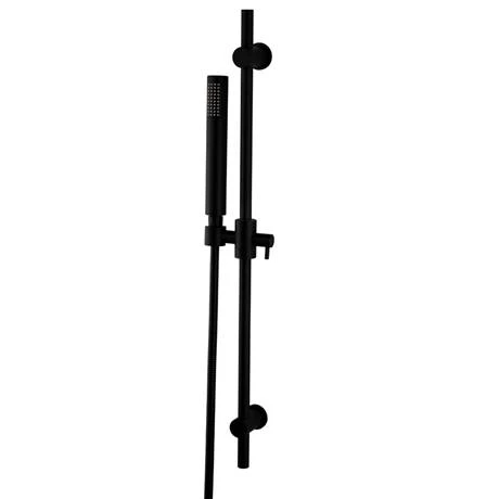 Arezzo Matt Black Round Shower Valve inc. Slide Rail Kit with Pencil Handset 5 Arezzo Matt Black Round Shower Valve inc. Slide Rail Kit with Pencil Handset - Image 3