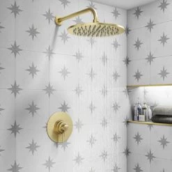 Arezzo Brushed Brass Round Concealed Dual Thermostatic Shower Valve -Showers Shop AZSV4BB d3 460